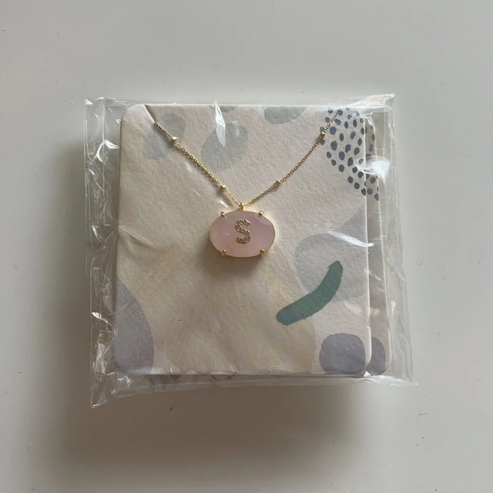 Francescas S Initial Faceted Stone Necklace
